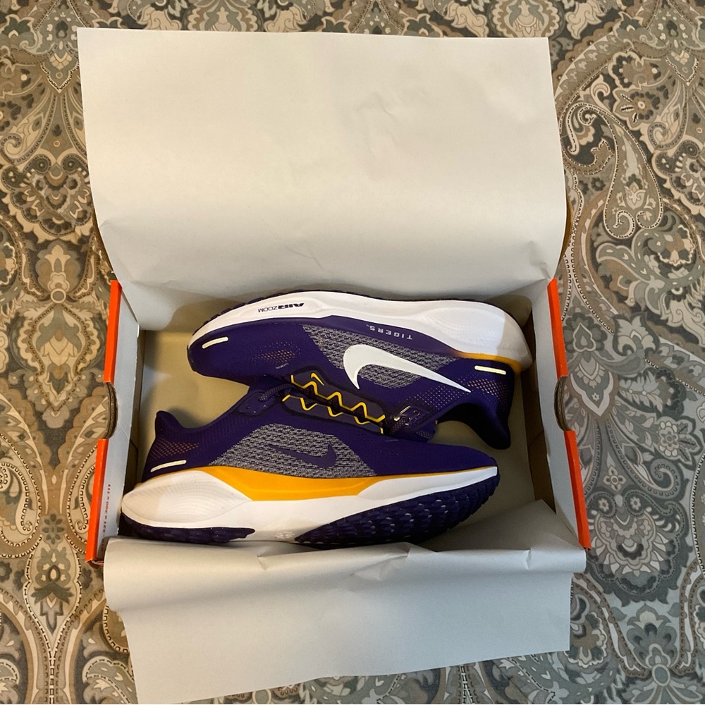 Mint Nike Air Zoom Pegasus 41 LSU Tigers Running Shoes Mens Sz 6.5 Worn 1x - Picture 7 of 14